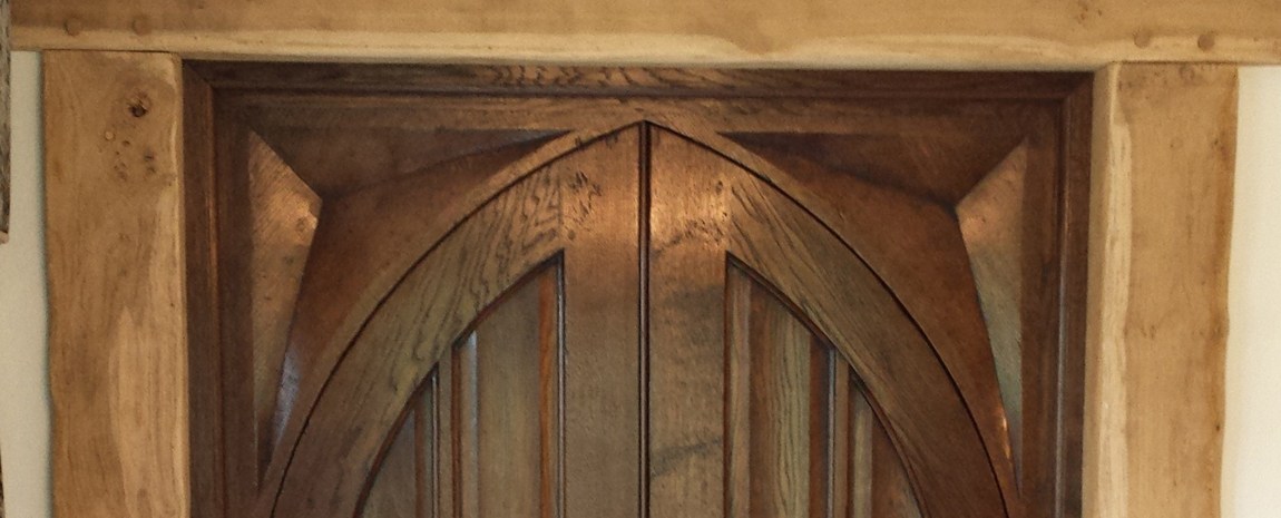 Restoration of oak doors and frames.