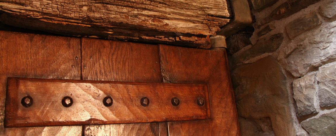 Heavy Oak Boarded Door