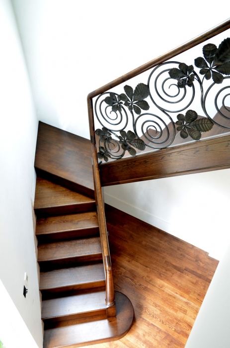 Bespoke Oak Staircase with Hand Crafted Iron Balustrade