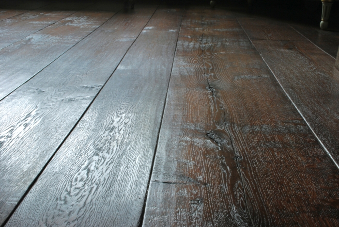 Wide and Long Character Grade distressed Oak Flooring