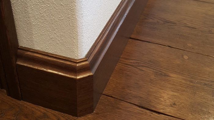 Solid Oak Flooring with Oak Skirting