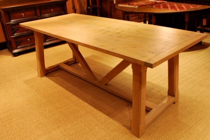 Trestle Table, hand made using Solid Oak Character Timber