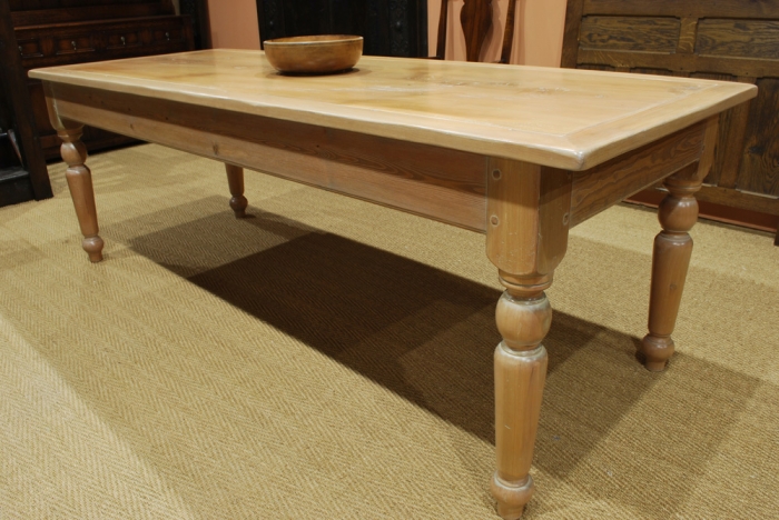 Pine Farmhouse Table with a Single Plank Cedar Top framed in Pine with a Drawer Under