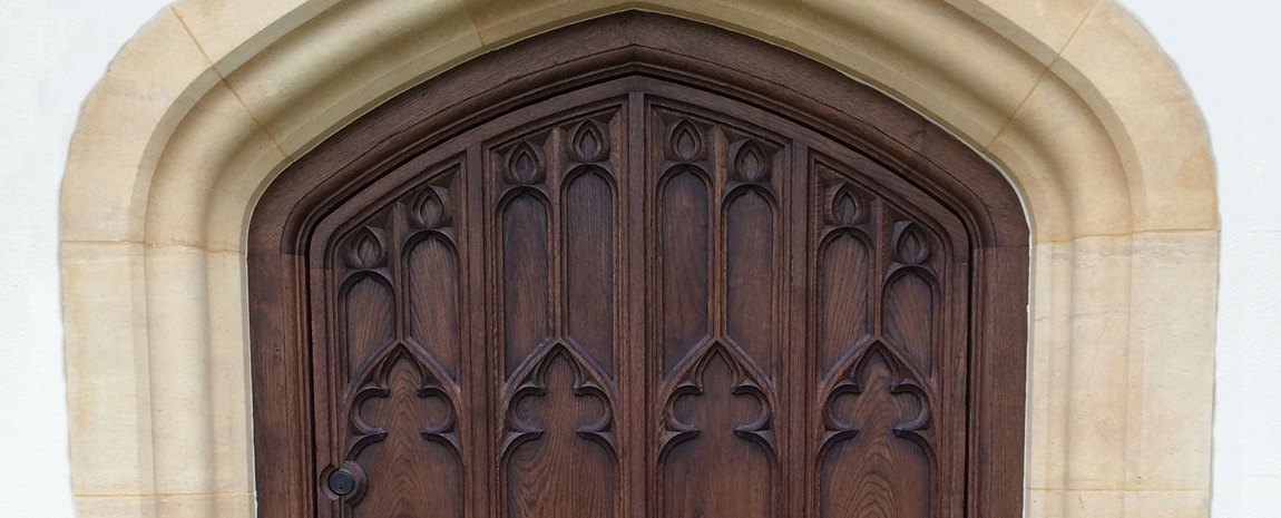 Carved Oak Door