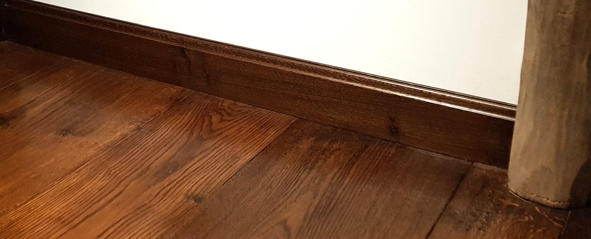 Wide Boarded Solid Oak Flooring and Solid Oak Skirting