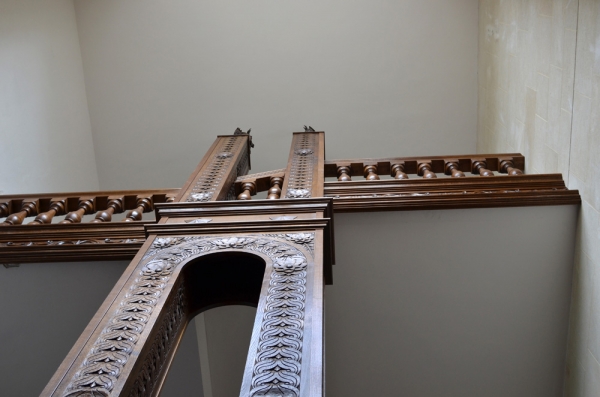 The Gallery section of the Hand Carved Oak Staircase