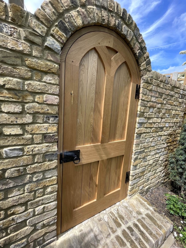 Solid Oak Courtyard Gate and Frame