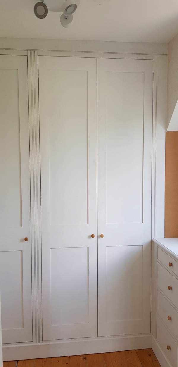 Hardwood Painted Wardrobe and Chest of Drawers