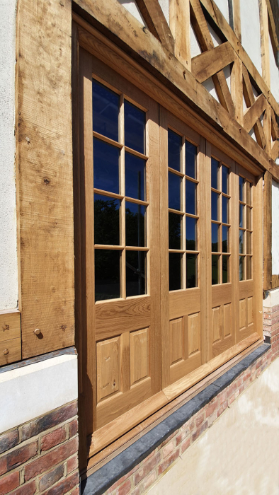 Four, Half Glazed Exterior Doors and Frame
