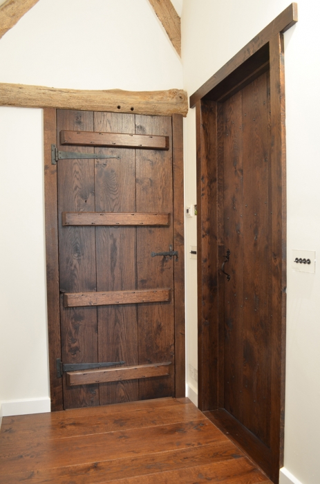 Character Oak Boarded Doors with Hand Forged Ironmongery