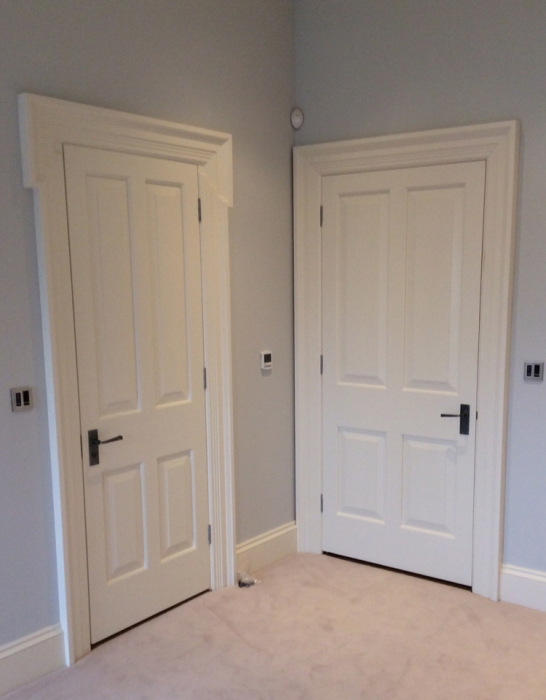 Painted Hardwood Doors with Large Moulded Architrave