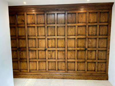 Oak Storage Cupboard to look like Wall Panelling