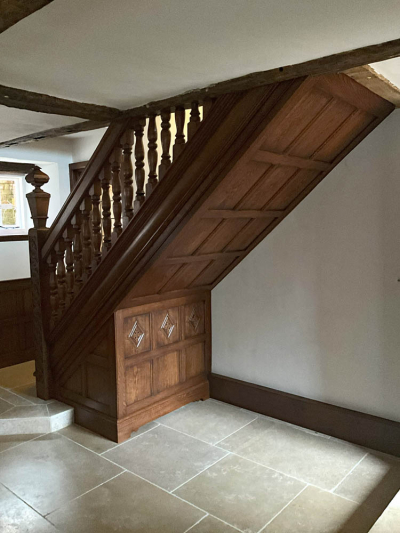 Oak Staircase with Oak Soffit Panel