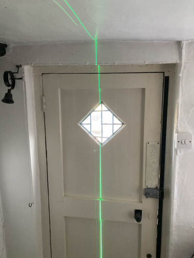 Taking measurements of the original opening