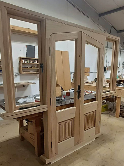 Doors and opening sidelights assembled in our workshop