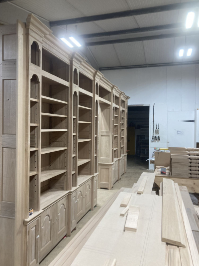 Fully assembled Bookcase in our workshop