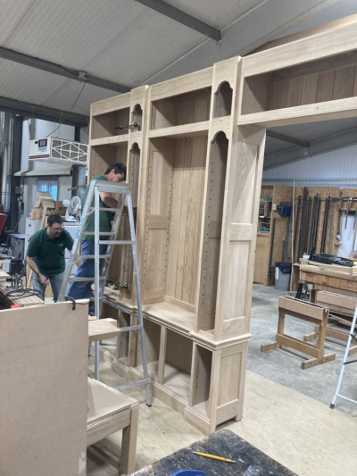 Bookcase starting to take shape