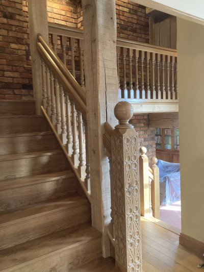 Bespoke Staircase jointed into Existing Timbers